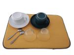Soft Green and Yellow Combined Kitchen Microfiber Dish Drying Mat