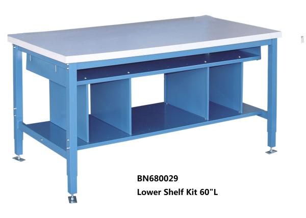 Buy cheap Multi Purpose Industrial Work Benches Lower Shelf Kit For Divider Space 60 Inch Wide from wholesalers