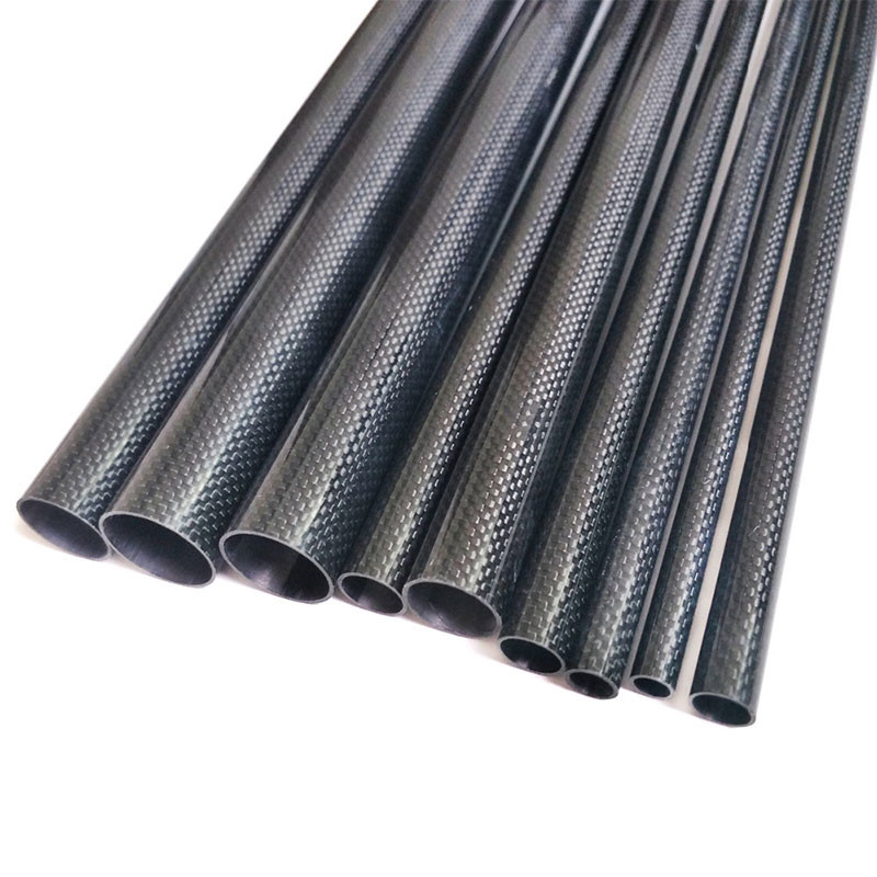 800mm Length Clear Epoxy 3K CF Tubes Carbon Fiber Tube Anti Corrosion