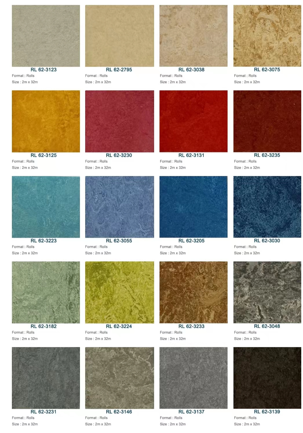 Green Waterproof Vinyl Linoleum Flooring 2m Width Luxury Lino Flooring