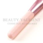 Pink PBT Hair Foundation Powder Makeup Brush Long Lasting 17.3cm