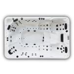 Luxury 10 Persons Acrylic Swimming Pool Outdoor Swim Spa Hot Tub With LED