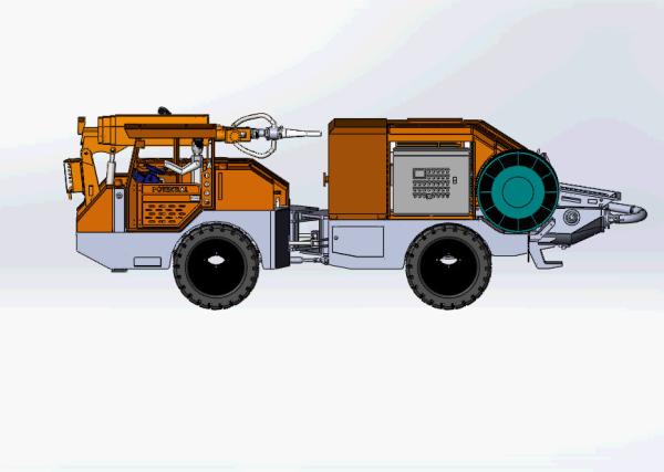 Buy cheap 11000kg Wet Shotcrete Machine 4 Wheels Drive Diesel Motor Power For Underground Mining from wholesalers