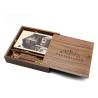 Buy cheap Natural Color Walnut Wooden Photo Album Box With Sliding Lid Magnet Closure from wholesalers