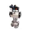 Buy cheap Dn15 - Dn600 Pneumatic Ball Valve Stainless Steel V Notch Ball Control Valve from wholesalers