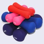 Aerobic Bone Shaped Neoprene Dumbbells Cast Iron For Women