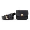 Buy cheap Waist Bag Female Girdle Leopard Stripe 2 In 1 Ladies Belt Bag Waist Bag Belt Mobile Phone Flap Leather Fanny Pack from wholesalers