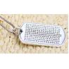 Buy cheap Sterling Silver Wheat Chain Engraved Chinse Word Women's Men's Dog Tag Necklace(N6030802) from wholesalers