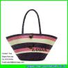 Buy cheap LUDA striped wheat straw large beach bags fashion straw beach bags from wholesalers