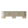 Buy cheap Bone Inlay Stainless Steel TV Stand Cabinet White 2 Drawers from wholesalers