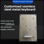 Customized stainless steel metal button metal keyboard, waterproof, dustproof,