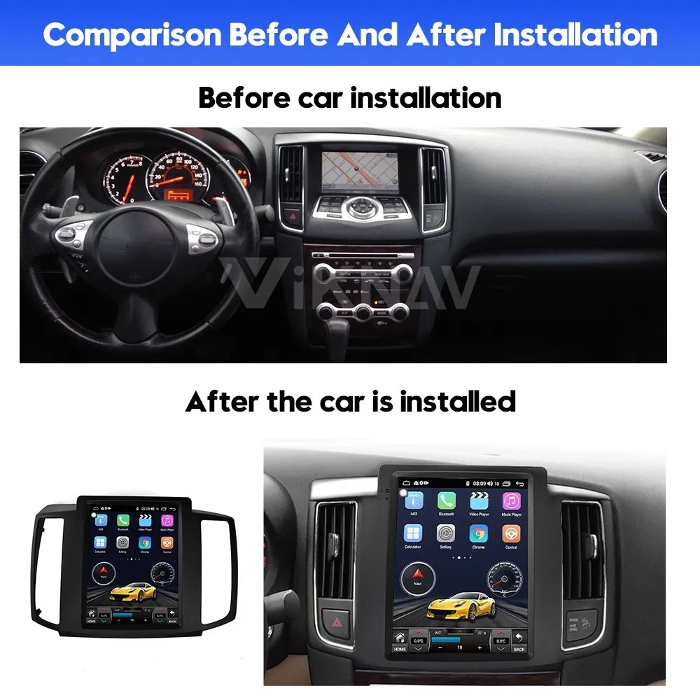 10.4 Inch Touch Screen Car radio For 2008-2012 Nissan MAXIMA Navigation GPS Multimedia Player Wireless Carplay 4G