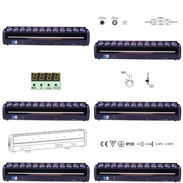 Buy cheap Moving Head Beam Laser Stage Lights 4-In-1 RGBW LED Beam Bar 12 30W For Event from wholesalers