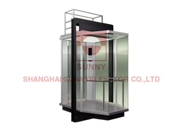 Buy cheap 500~1000kg Rhombus Cabin Panoramic Elevator, Observation Lift Without Machine Room from wholesalers