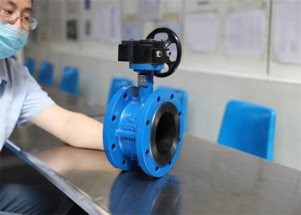 Buy cheap Line Nbr Seal Ring Flanged Butterfly Valve Cast Iron Material 125mm Size from wholesalers