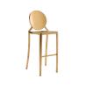 Buy cheap Hot sales Gold Stackable Stainless Steel frame Round back Armless Bar Chair Barstool from wholesalers