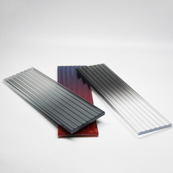 Buy cheap Colored Fluted Glass Toughened Flat And Curved Tempered Glass 12mm 15mm 19mm customized Transparent Sticker On Glass For Glass Door Decoration from wholesalers