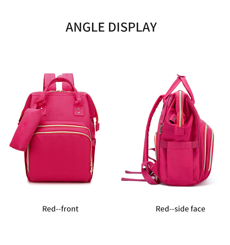 Multifunctional Adventure Diaper Bag Backpack With USB D Buckle Trailer Design