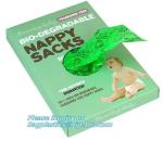 diaper sacks changing bag,PLA nappy bags, Compostable disposable biodegradable