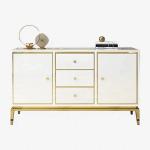 Wooden Hotel White Bedside Cabinets , Side Cabinets For Living Room
