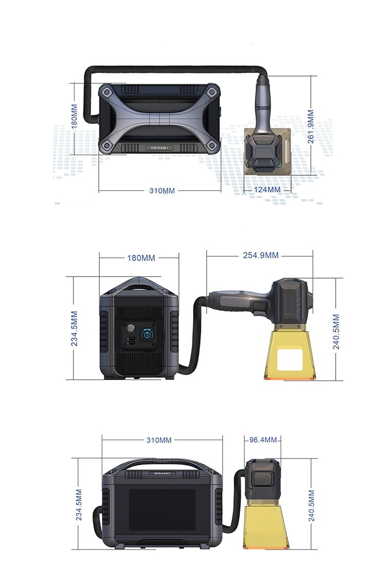 Mini Portable Hand-Held Fiber Laser Marking Machine For Metal 20w 30w Deep Engraving 50w Fiber Laser Marking Machine