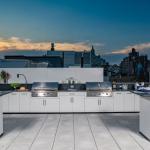 BBQ Grill Metal Outdoor Kitchen Cabinets Minimalist Luxury SS 304