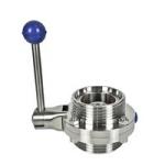 Sanitary Fittings Ss304 Ss316L Threaded Union Butterfly Valve for Water Media at