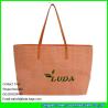 Buy cheap LUDA 2015 style promotional ladies pvc handles paper straw bag from wholesalers