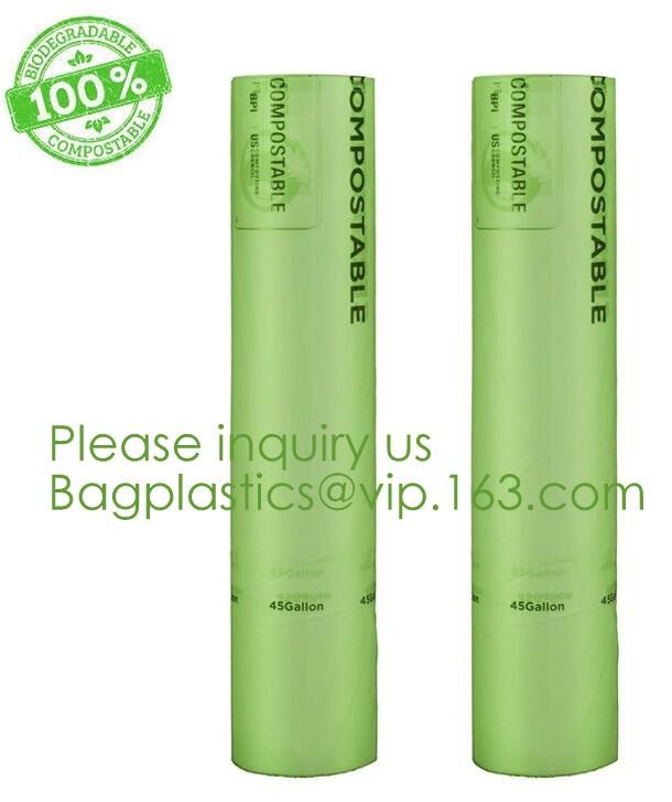 100% Eco-friendly Material Certified PLA Compostable Bag,Corn Starch T Shirt Bag Meet EN13432 BPI Biodegradable And Comp