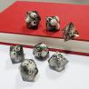 Buy cheap Black Crystal Skull Resin Boarding Dice Set dnd dice from wholesalers