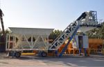 YHZS50 JS1000 Concrete Batching Plant Mobile Type With 50 M³/H Capacity