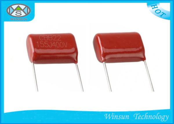 Buy cheap Epoxy Resin Coating High Capacitance Capacitors Red 100v - 1000v Plastic Film Capacitor from wholesalers