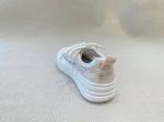 Round Head Womens Pink Casual Shoes Rubber Outsole Pink Casual Sneakers