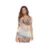 Buy cheap Niris Lingerie Wholesale Handmade colourful Sexy Swimsuit Cover Up Bikini Swimwear Crochet Beach Top For Women from wholesalers