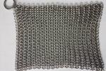6*8 Inch Stainless Steel Cast Iron Skillet Cleaner Chainmail Scrubber For Cast