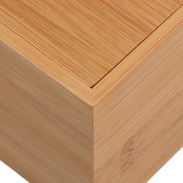 Non-folding Rack Multifunctional Bamboo Facial Cube Tissue Box for Bathroom or Kitchen