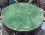 Rock pattern glass table