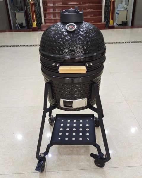 Buy cheap Ceramic 15 Inch BBQ Kamado Grill With Stands Black from wholesalers