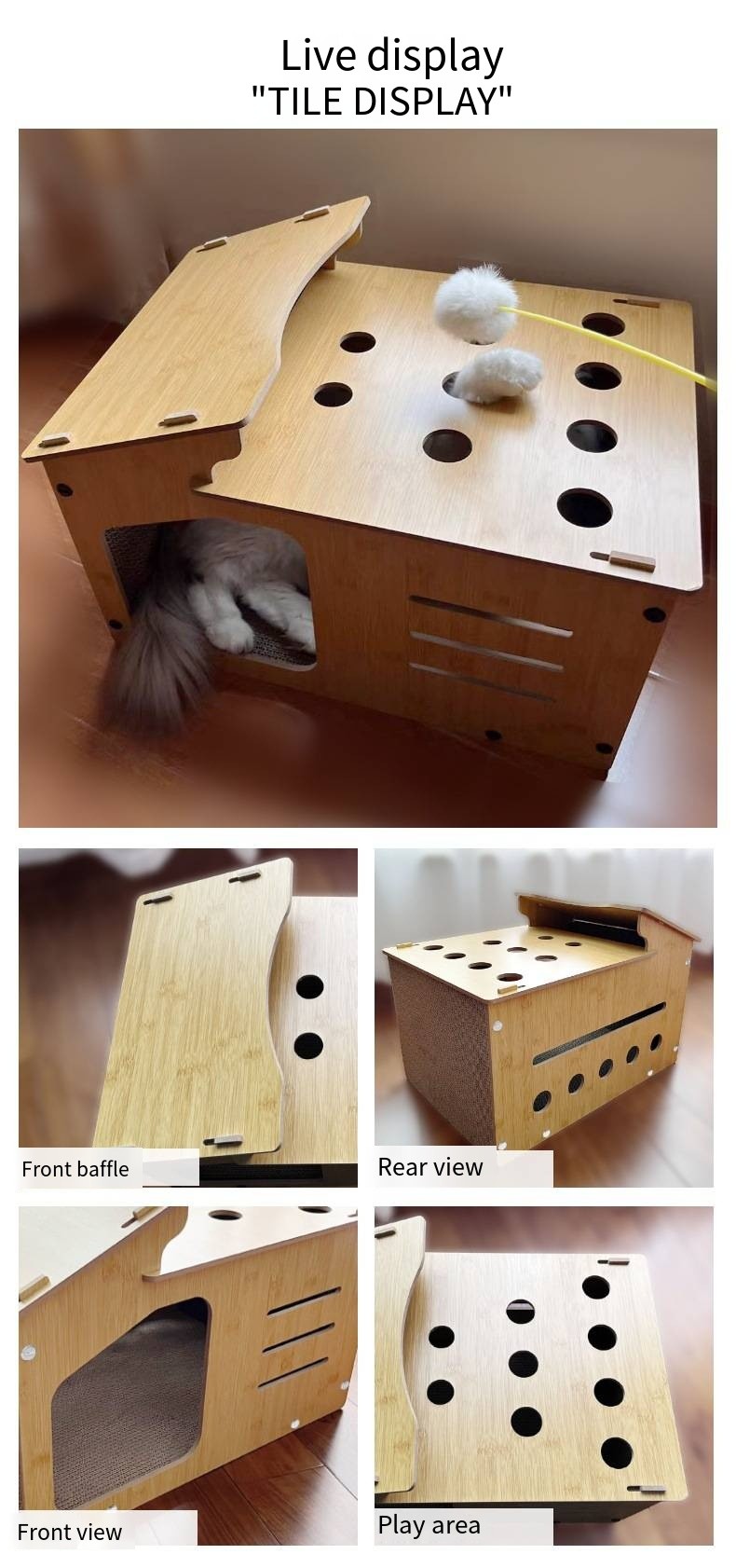 Portable Pet House For Travel Pet Cat Nest Scratching Posts Pet Carrier Cage
