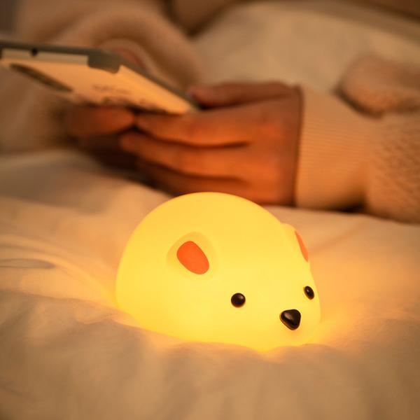 Buy cheap Mouse Night Light For Kids Rechargeable LED Children Lamp Timer Bedside Lamp Decor Baby Nursery Breastfeeding NightLight from wholesalers