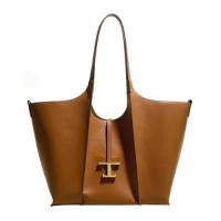 Buy cheap Commuter Ladies Tote Handbag 30cm Brown Leather Tote Purse product