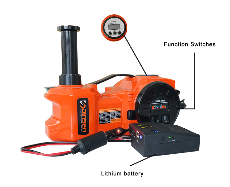 Hydraulic Electric Jack Kit For Car 65L/min Double Cylinder With Jump Starter
