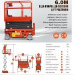 AC Motor and OEM Service Electric Scissor Lift 500lb 705lb 1200lb Aerial Work