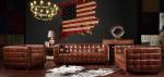 Buy cheap Hotel Furniture Soft Leather Sofa Set Top Grain Real Material Long Service Time from wholesalers