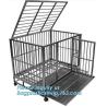 Buy cheap Pet Cages, Carriers & Houses foldable double door large dog kennel house, portable strong dog cage fold able stainless s from wholesalers
