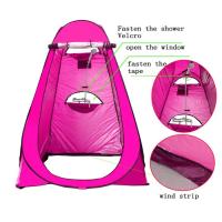 Buy cheap Automatic Opening Pop Up Shower Tent Camping Polyester 190T Thick Silver Coated product