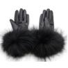 Buy cheap Winter Ladies Fashion Gloves Ladies Sheepskin Mittens Fluffy Fox Raccoon Fur from wholesalers