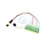 Single Mode 12 Fiber Optical MPO To LC FC SC ST Connector