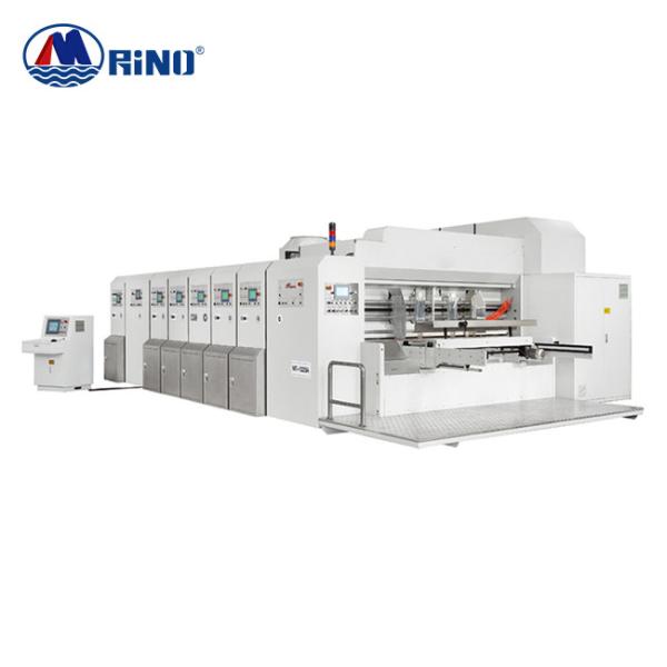 Water Ink Carton Box Flexo Printing Machine , 5 Colors Flexo Printer Slotter