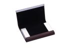 Elegant Metal Frame Name Card Holder With Snap Closure Capacity Of 50 Business